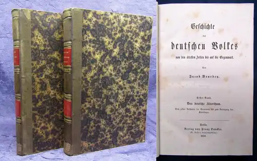 Benedey Geschichte des deutschen Volkes 2 Bde. 1853/55 Kaiser Kaiserthum js