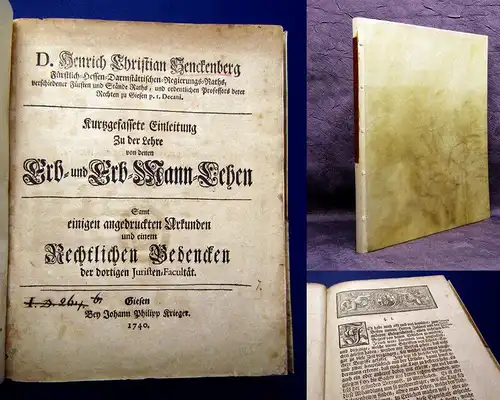 Senckenberg, Henrich Christian 1740 Kurtzgefassete Einleitung zu der Lehre ...am
