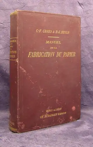 Desmarest Manuel de la Fabrication du Papier 1902 Technik Altes Handwerk js