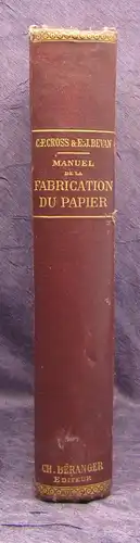 Desmarest Manuel de la Fabrication du Papier 1902 Technik Altes Handwerk js