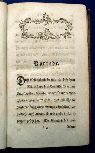 Klügel, Georg Simon 1784 Anfangsgründe  Mechanik [...] Kriegsbaukunst am