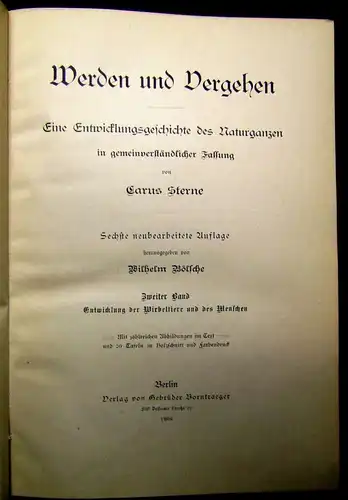 Sterne Werden und vergehen Eine Entwicklungsgeschichte 2 Bde. Kosmos 1905/06 js