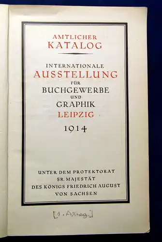 Poeschel & Trepte  1914 Int. Ausstellung für Buchgewerbe und Graphik am