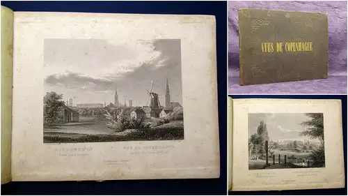 Christensen, C.F. um 1850 Vues de Copenhague. Album mit 25 Stahlstichtafeln am