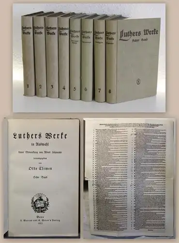 Clemen Luthers Werke Bd. 1-8 Religion Theologie Christentum Predigten Briefe xz