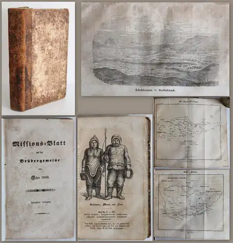 Missions-Blatt aus der Brüdergemeine 1849/50 13.+14. Jg. Reise Monse Bautzen xz