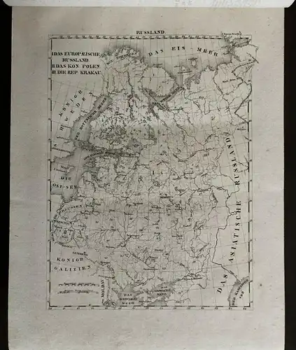 Schlieben Atlas von Europa 1829-30 Ortskunde Geographie Russland Europa mb