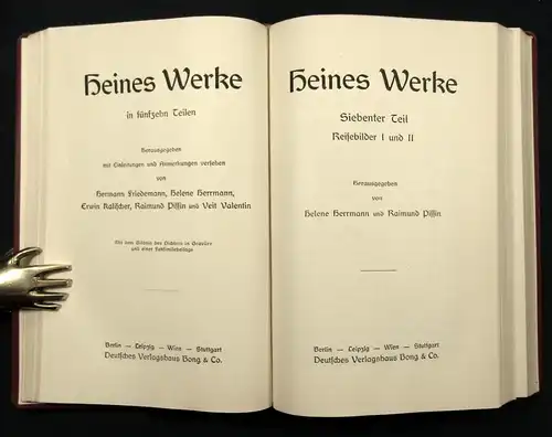 Herrmann Heines Werke 16 Bde. komplett in 6 Büchern Or. Saffian Pracht-Ausgabe j