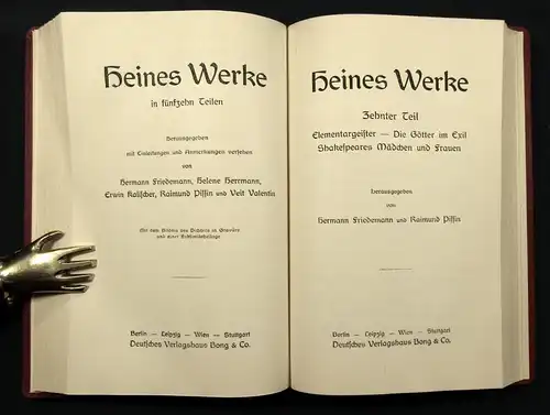 Herrmann Heines Werke 16 Bde. komplett in 6 Büchern Or. Saffian Pracht-Ausgabe j