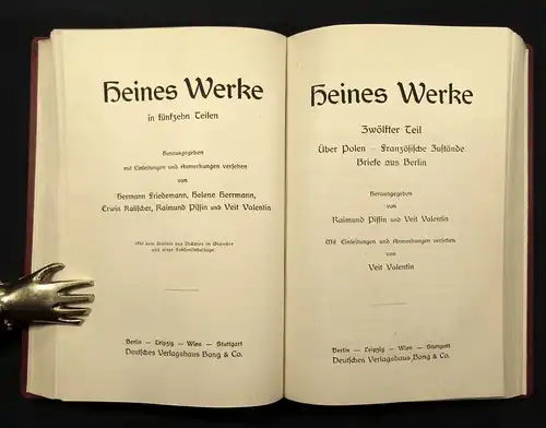 Herrmann Heines Werke 16 Bde. komplett in 6 Büchern Or. Saffian Pracht-Ausgabe j