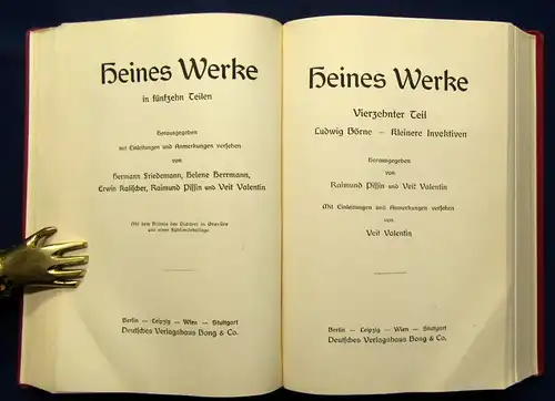 Herrmann Heines Werke 16 Bde. komplett in 6 Büchern Or. Saffian Pracht-Ausgabe j