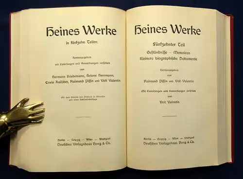 Herrmann Heines Werke 16 Bde. komplett in 6 Büchern Or. Saffian Pracht-Ausgabe j