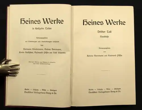 Herrmann Heines Werke 16 Bde. komplett in 6 Büchern Or. Saffian Pracht-Ausgabe j