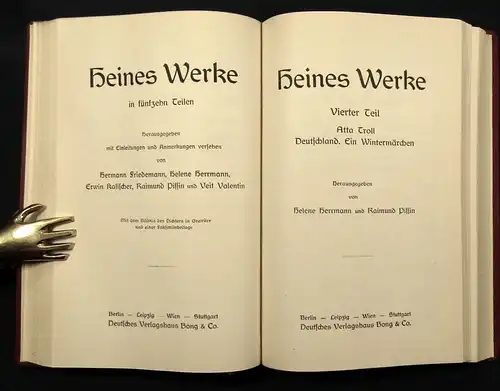 Herrmann Heines Werke 16 Bde. komplett in 6 Büchern Or. Saffian Pracht-Ausgabe j