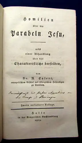 Homilien über die Parabeln Jesu 1819 Theologie Religion mb