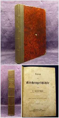 Schmid Lehrbuch der Kirchengeschichte 1856 Theologie Religion Kirche mb