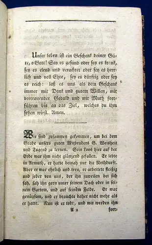 Homolien für Landgemeinen bei Trauerfällen 1799 Selten Theologie Kirche mb