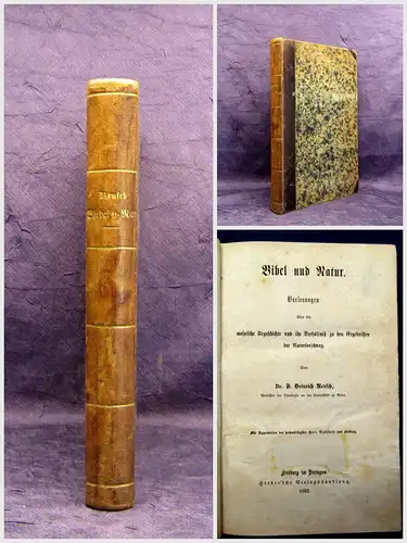 Reusch Bibel und Natur 1862 Theologie Religion Naturforschung mb