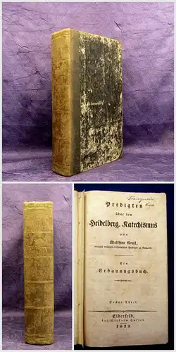 Krall Predigten über den heidelberg. Katechismus 1833 2 in 1 Theologie mb