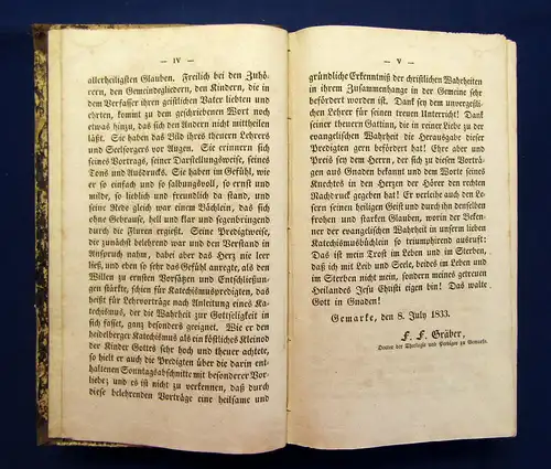 Krall Predigten über den heidelberg. Katechismus 1833 2 in 1 Theologie mb