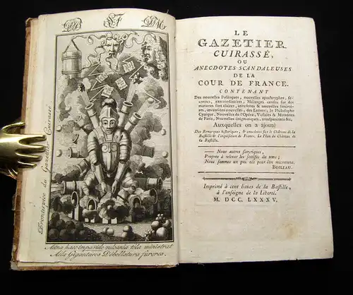 Theveneau de Morande, Ch. 1777 Le Gazetier cuirasse ou Anecdotes ... am