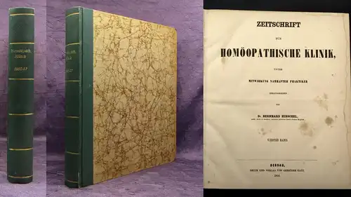 Hirschel Neue Zeitschrift für Homöopatische Klinik 4.Bd. 1855-57 Heilungen js