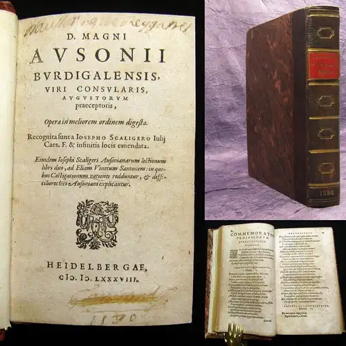 Ausonius, Decimus Magnus 1588 D. Magni Avsonii Bvrdigalensis. Opera in... am