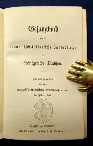 Gesangbuch Befiel dem Herrn deine Wege 1883 Religion Christentum Theologie mb