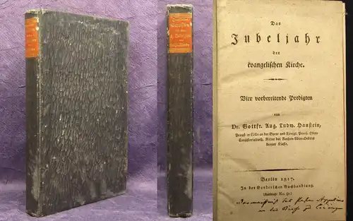 Hanstein Das Jubeljahr der evangelischen Kirche 2 Bde. in 1 Predigten 1817 js