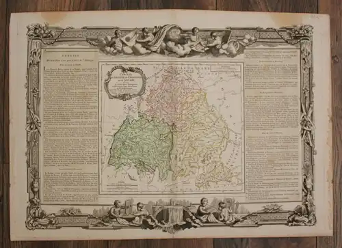 Orig. kol. Kupferstichkarte "Le Cercles de Baviere, de Franconie" 1766 Europa sf