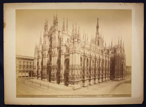 Orig. Fotografie Duomo di Milano Dom von Mailand um 1880 Architektur Kultur sf