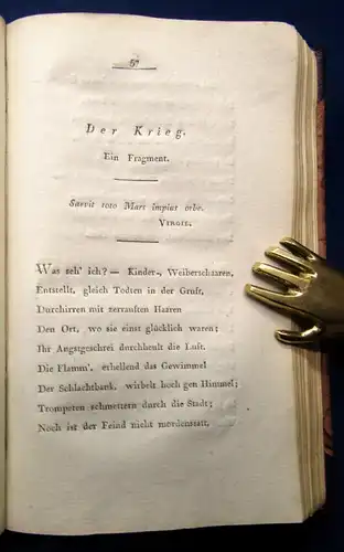 Lauenstein, J.D.V. Gedichte 1801 Belletristik Klassiker Literatur Lyrik js