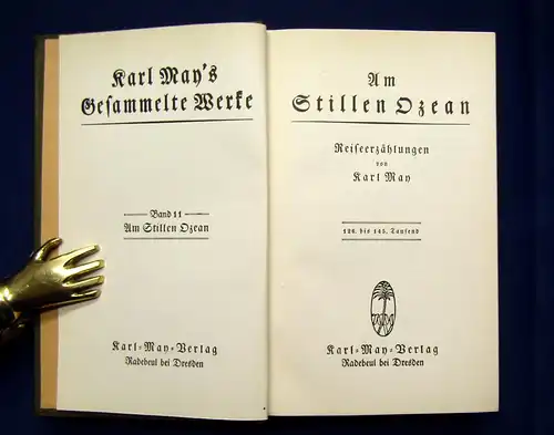 Karl May Gesammelte Werke Bd.11 "Am stillen Ozean" um 1930 Abenteuer Western m