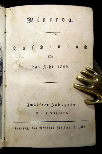 Minerva Taschenbuch für das Jahr 1820 Belletristik Lyrik Literatur mb