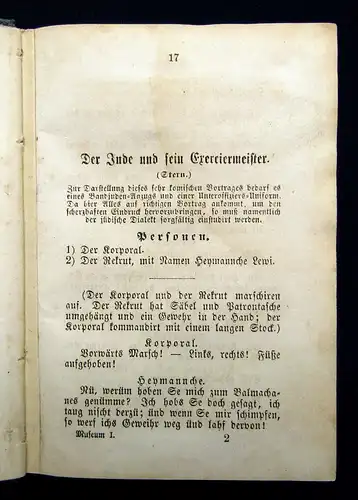 Museum komischer Vorträge um 1890 Belletristik Lyrik Literatur mb