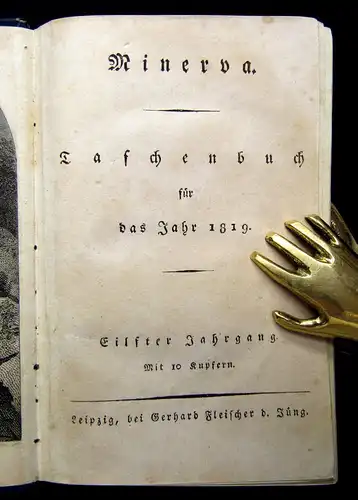 Minerva Taschenbuch für das Jahr 1819 Belletristik Lyrik Literatur mb