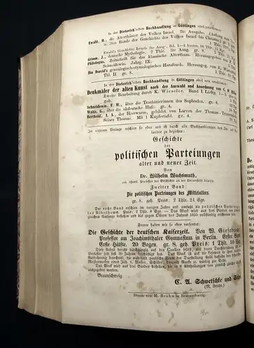 Nitzsch Allgemeine Monatsschrift für Wissenschaft und Literatur Jahrgang 1854 js