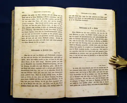 Schleiermacher Aus Schleiermacher´s Leben 3 Bde 1860-61 Belletristik Literatur m