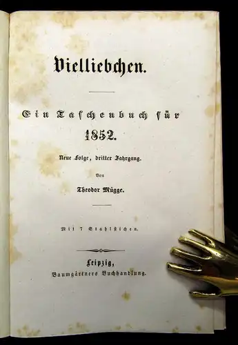 Mügge Vielliebchen Ein Taschenbuch für 1852 Belletristik Literatur Lyrik mb