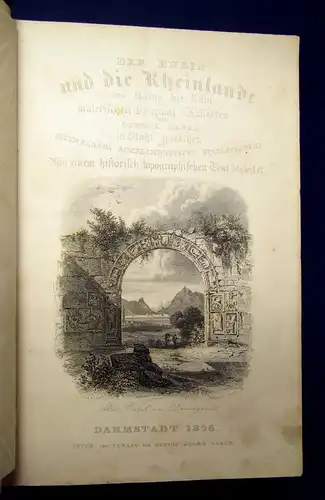 Lange Appell Der Rhein u die Rheinlande in mal. Or-Ansichten 2 Bde 1857/1856 mb