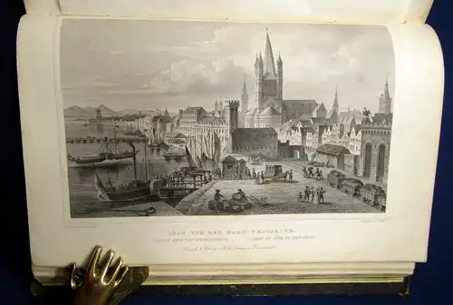 Lange Appell Der Rhein u die Rheinlande in mal. Or-Ansichten 2 Bde 1857/1856 mb