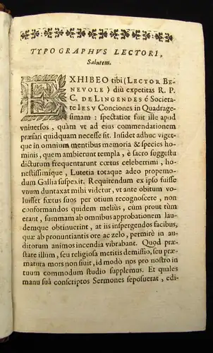 Lingendes,Claude de Concionvm in QV Adragesimam 3 Bde. 1661-65 Predigten js