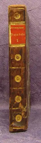 Krummacher Parabeln 1. Bändchen 1809 Belletristik Literatur Prosa js