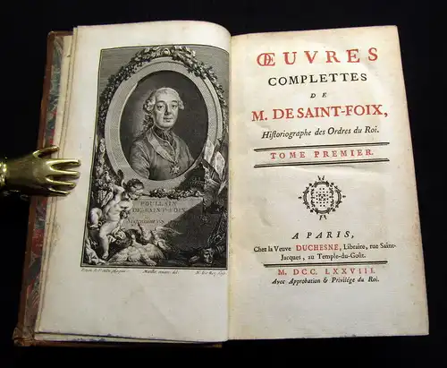 Saint-Foix 1778 Oeuvres Complettes de M. de Saint Foix, ... 6 Bde. am