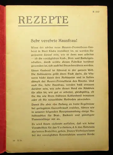 Kuttner, Meuerer, Ruh, Junker 5 Kochbücher Broschuren um 1900 Hobby Genuss js