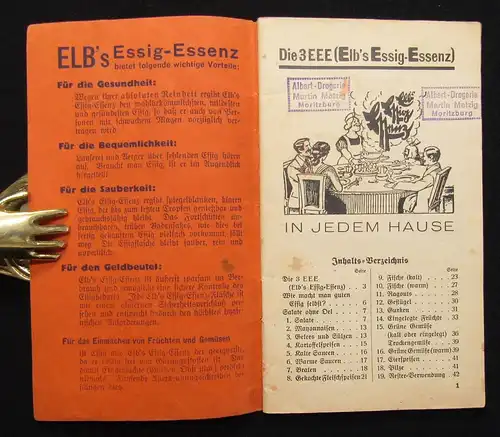 Steinhagen Richter  3 Broschuren Rezeptbücher 1929 Praktische Winke zum kochen j