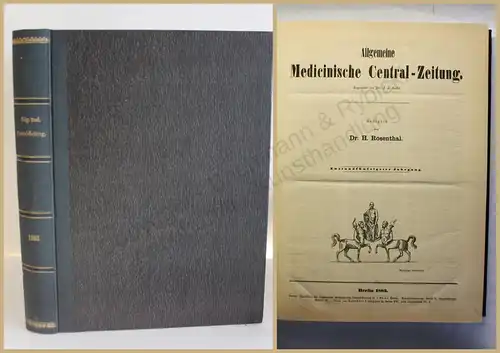 Rosenthal Allgemeine medicinische Central-Zeitung 1883 Medizin Wissen Studium xy