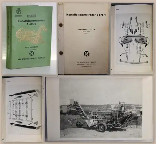 Ersatzteilkatalog Kartoffelsammelroder E 675/1 Liste 1966 VEB Weimar-Werk xz