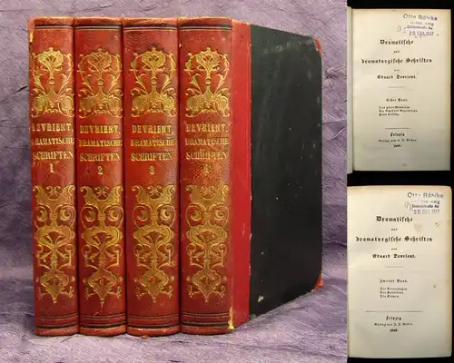 Devrient, Eduard Dramatische und dramaturgische Schriften Bd. 1-4 (v.7) 1846 js