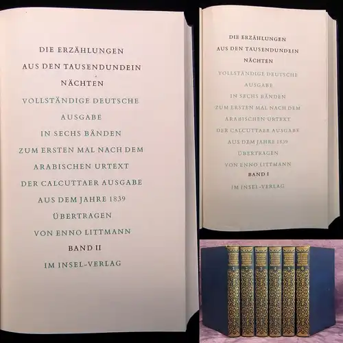Littmann Die Erzählungen aus den Tausendundein Nächten Bd. 1-7 Insel-Verlag 1961